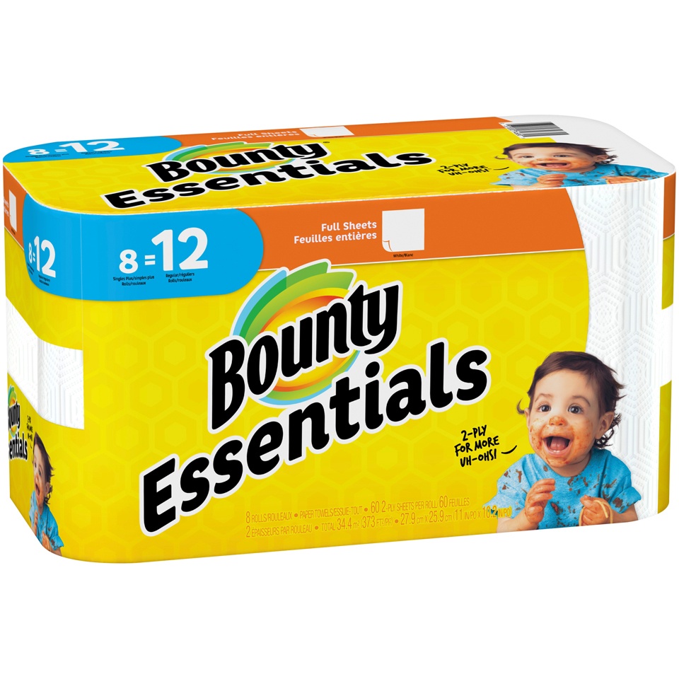slide 3 of 4, Bounty Essentials 8 Giant Roll, 8 ct