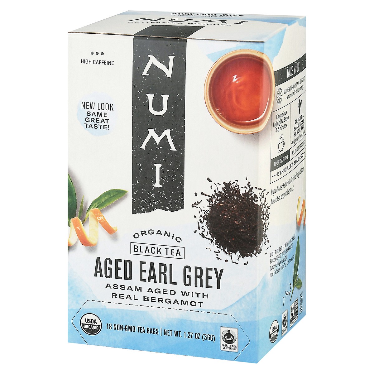 slide 2 of 9, Numi Organic Aged Earl Grey Black Tea Bags 18 ea, 18 ct