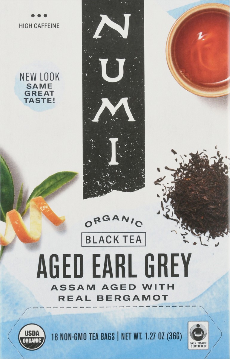 slide 3 of 9, Numi Organic Aged Earl Grey Black Tea Bags 18 ea, 18 ct