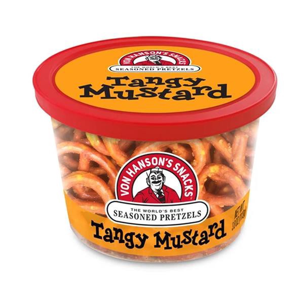 slide 1 of 1, Von Hansons Von Hanson's Tangy Mustard Pretzel, 3.8 oz