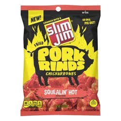 Slim Jim Chicharrones Squealin Hot Fried Pork Rinds 2 oz