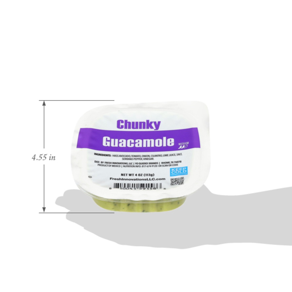 slide 4 of 13, ¡Yo Quiero! Medium Chunky Guacamole 4 oz, 4 oz