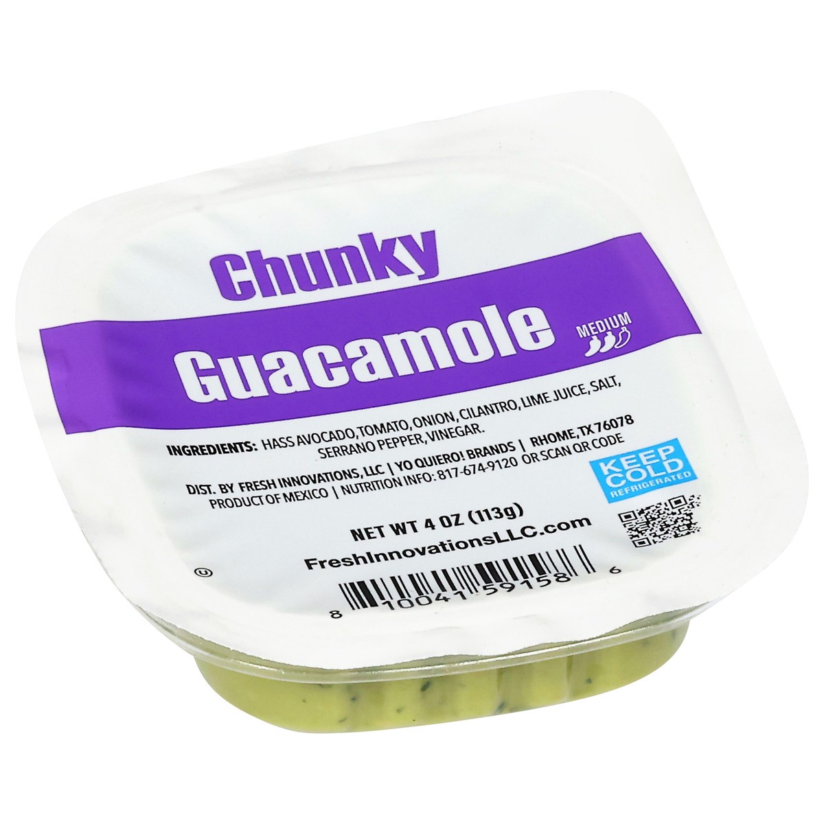 slide 8 of 13, ¡Yo Quiero! Medium Chunky Guacamole 4 oz, 4 oz