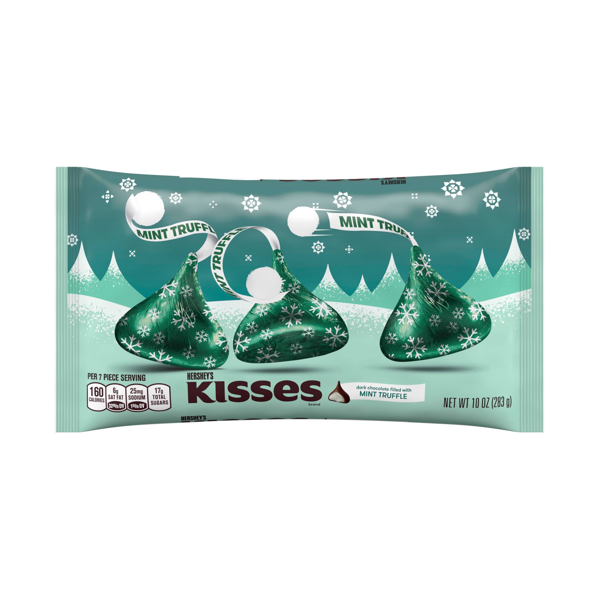 slide 1 of 1, Hershey's Mint Truffle Kisses, 10 oz