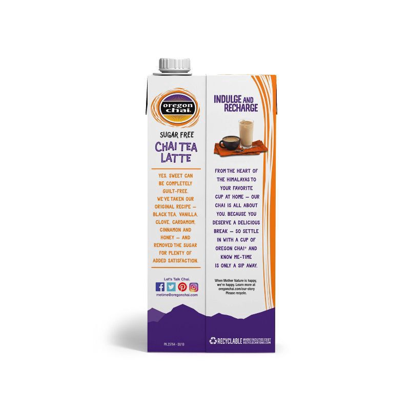 slide 4 of 4, Oregon Chai Sugar Free Chai Tea Latte 32 fl oz, 32 fl oz