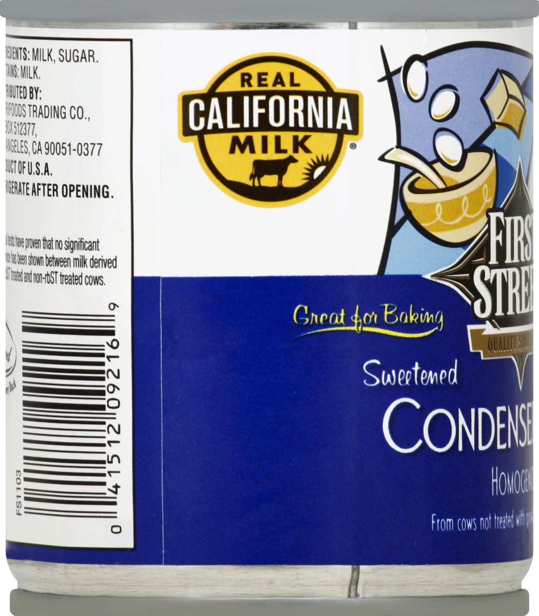 slide 4 of 6, First Street Sweetened Condensed Milk, 14 oz