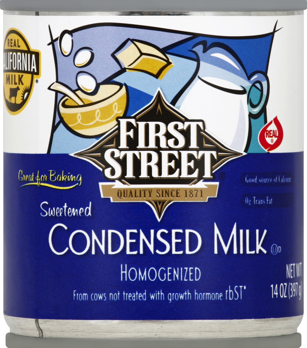 slide 6 of 6, First Street Sweetened Condensed Milk, 14 oz