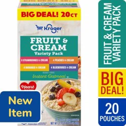 Kroger® Fruit and Cream Instant Oatmeal Variety Pack BIG DEAL!