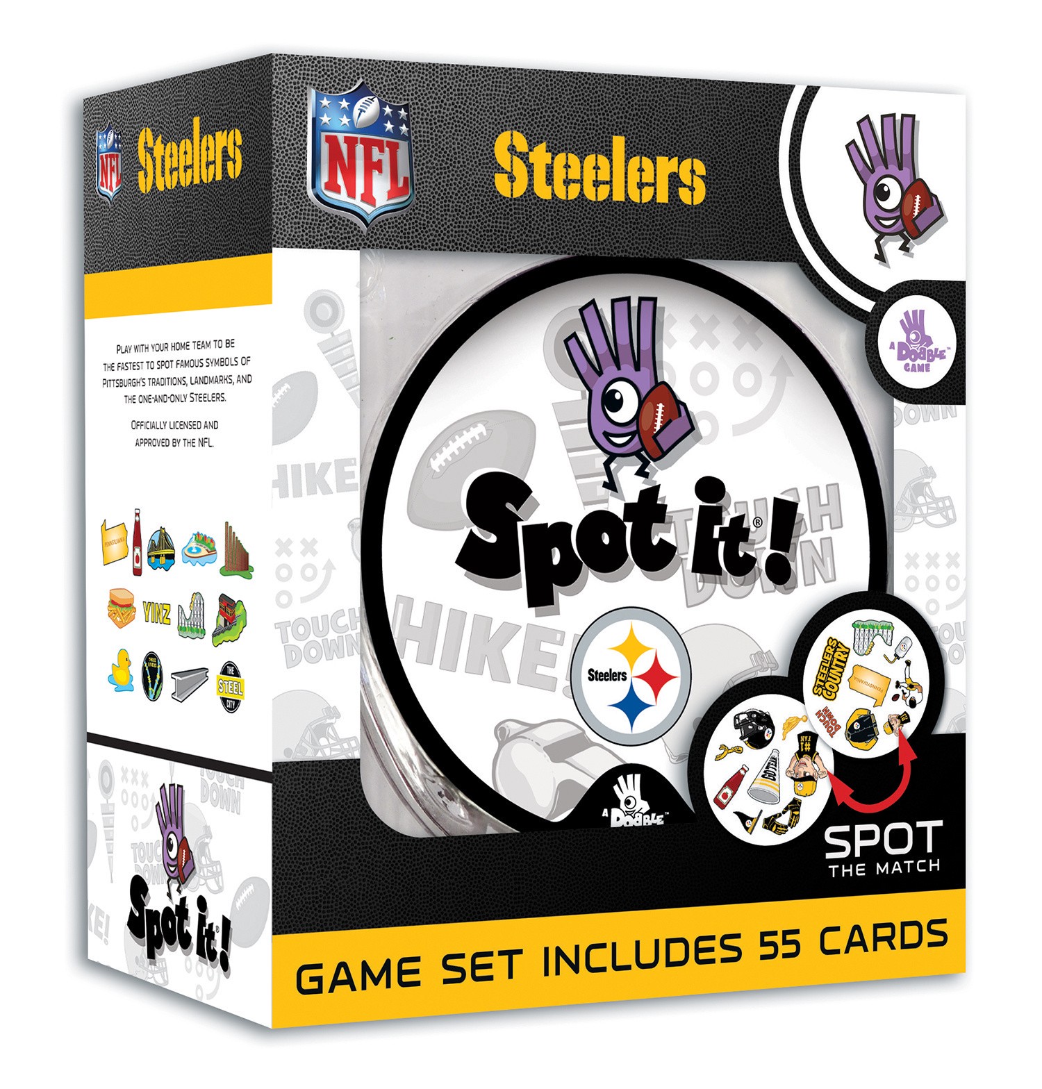 slide 4 of 4, Masterpieces Pittsburgh Steelers NFL Spot It! Game, 1 ct