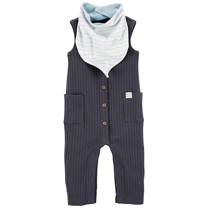 slide 1 of 1, carter's Newborn Jumpsuit and Bandana Bib Set - Navy, 2 ct