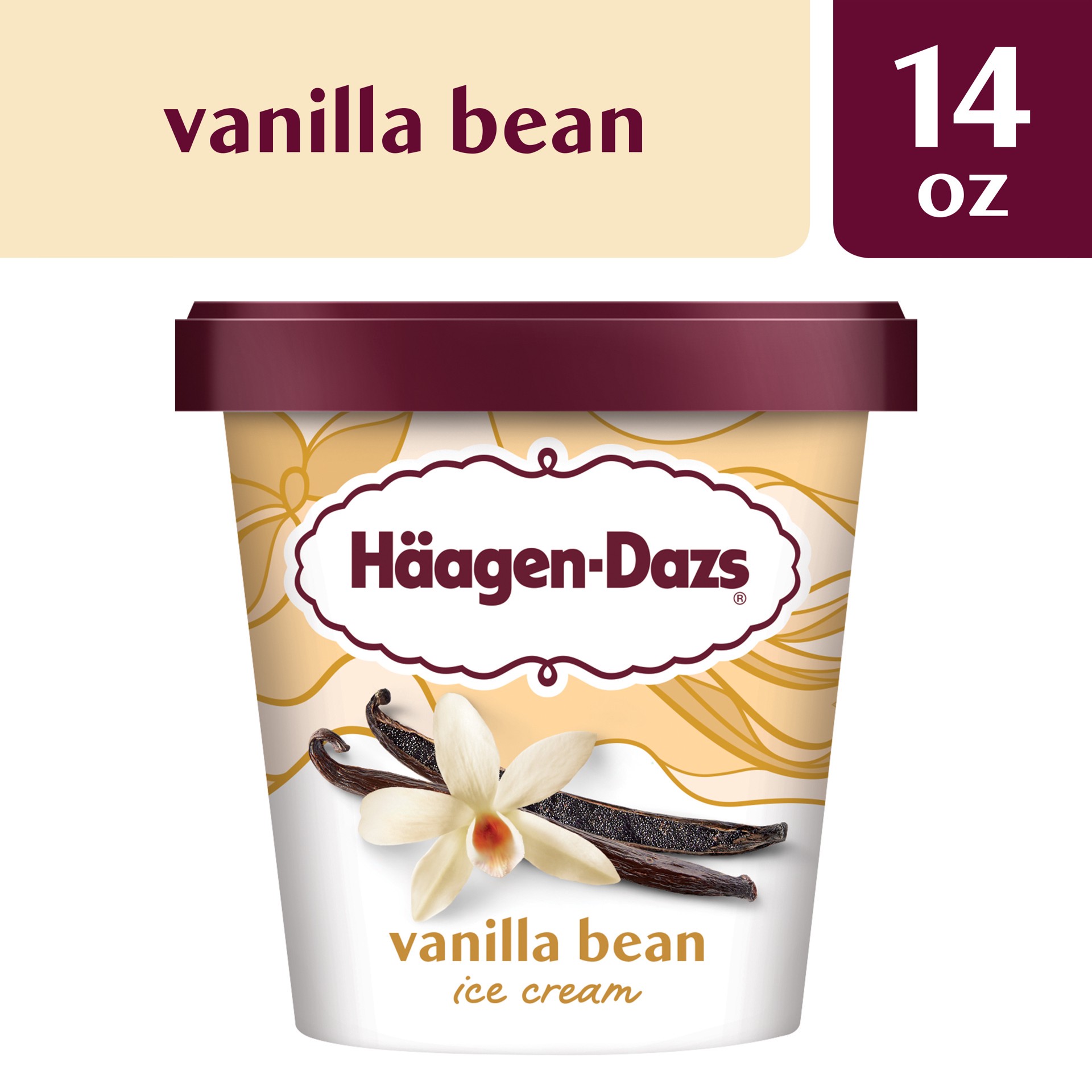 slide 2 of 5, Häagen-Dazs Vanilla Bean Ice Cream 14 fl oz, 14 fl oz