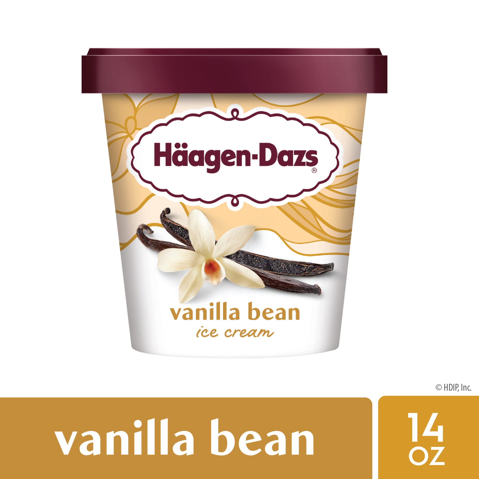 slide 1 of 7, Haagen Dazs Vanilla Bean Ice Cream, 14 fl oz