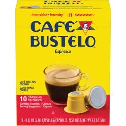 Café Bustelo Brazil Espresso, 10 Espresso Capsules - 10 ct