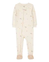 Carter's Baby Bunny Print Easter Snug Fit Cotton 1-Piece Pajamas - Ivory Ivory 12M
