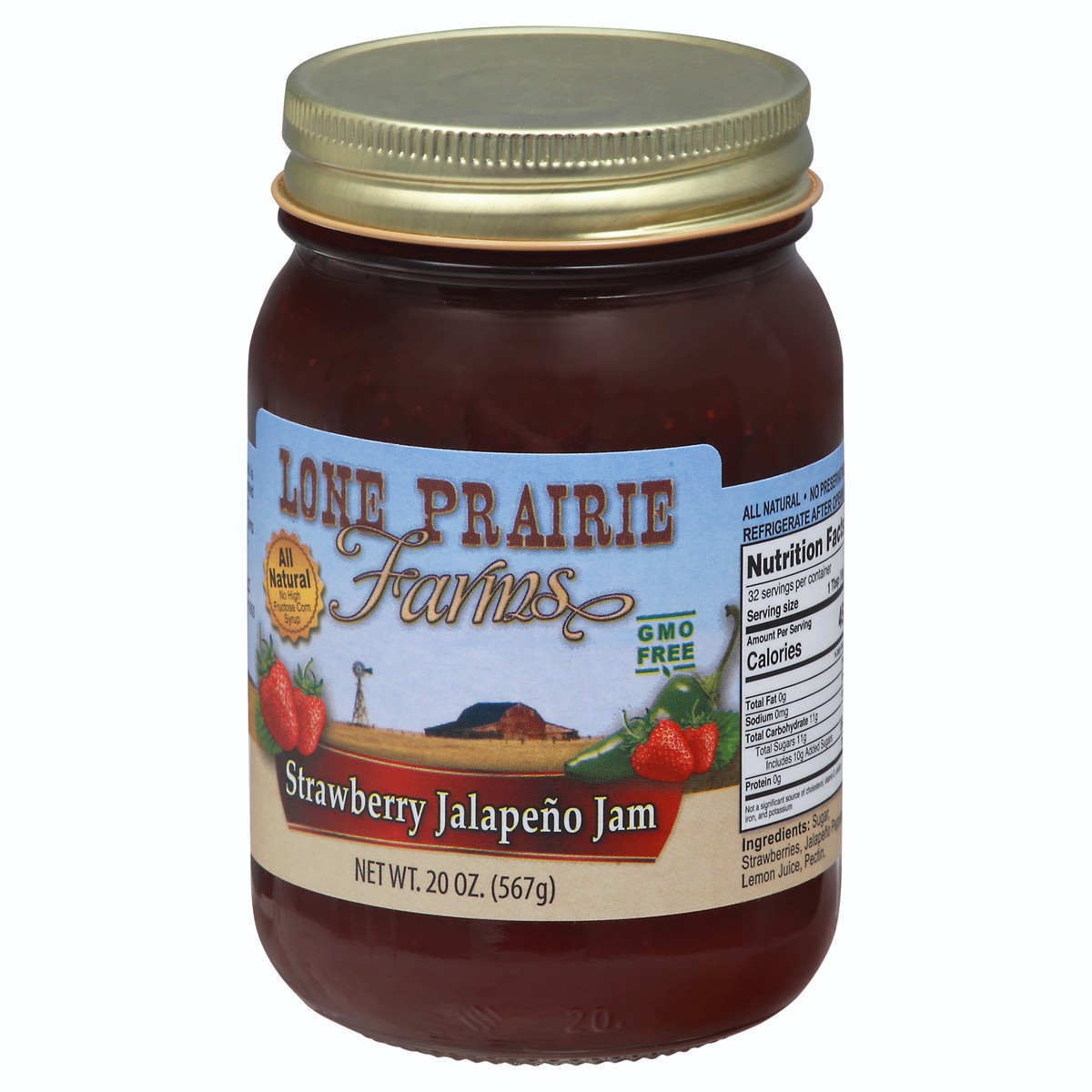 slide 6 of 9, Lone Prairie Farms Strawberry Jalapeno Jam 20 oz, 20 oz