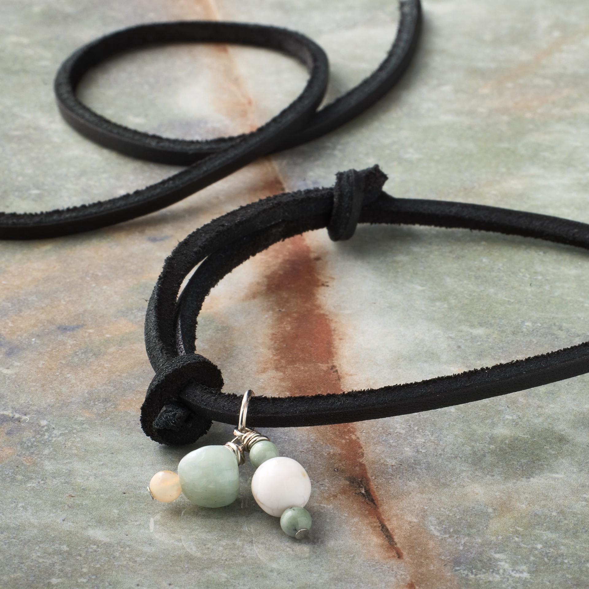 slide 2 of 4, 3.1mm Black Square Leather Cord, 2ct. By Bead Landing, 1mm