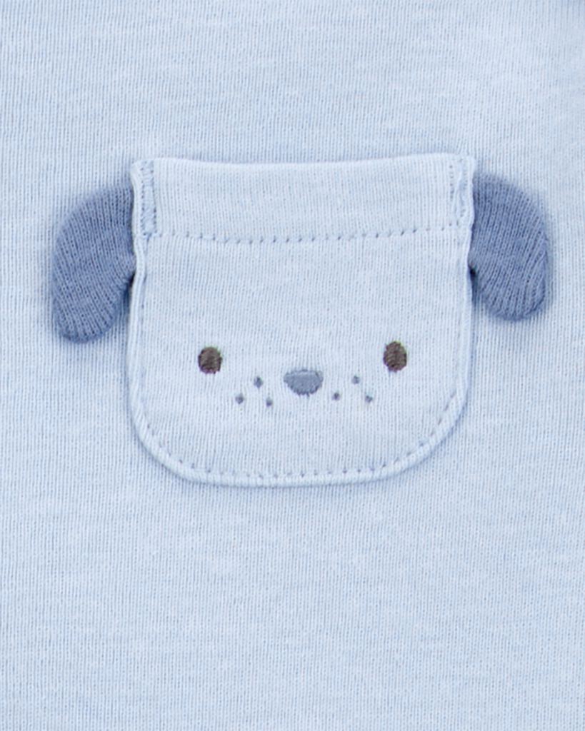 slide 3 of 7, Carter's Baby 5-Pack Dog Short-Sleeve Cotton Bodysuits - Blue Blue 24M, 1 ct