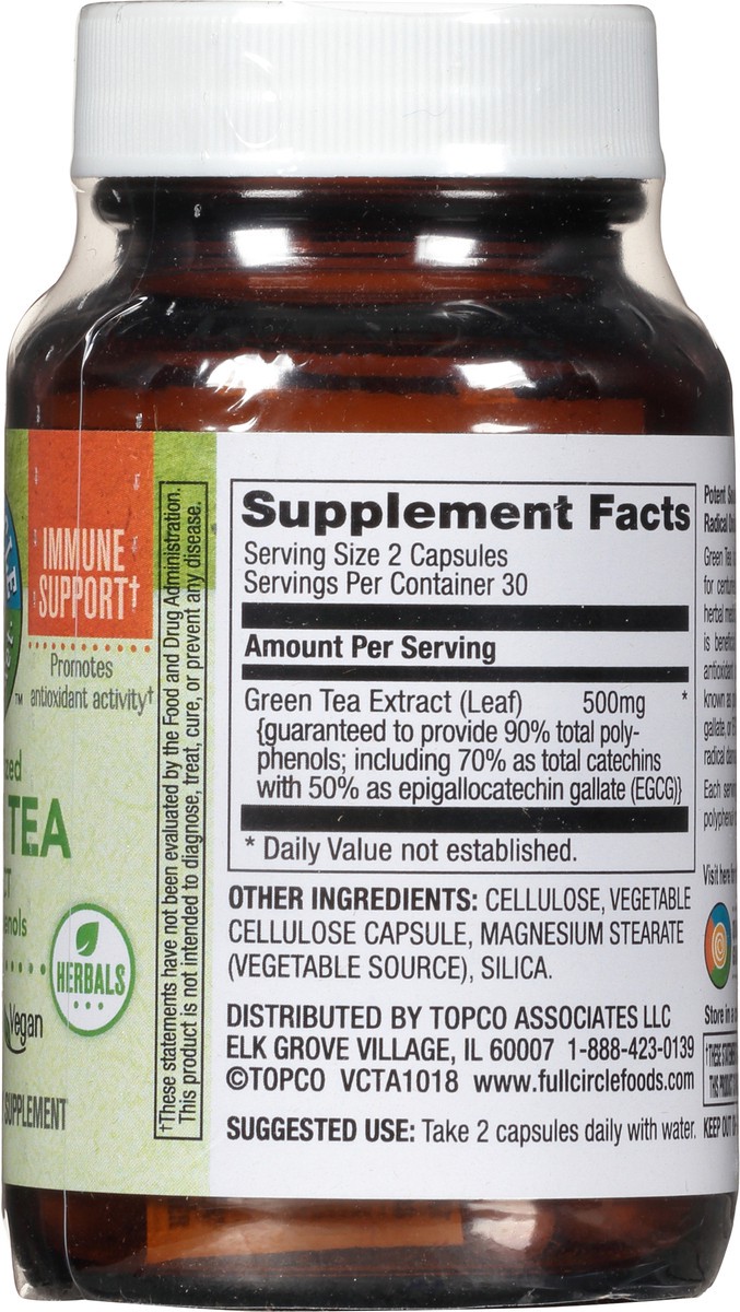 slide 5 of 15, Full Circle Market Green Tea Extract 60 Capsules, 60 ct