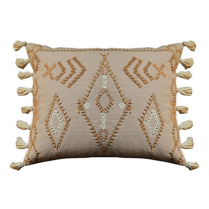 slide 1 of 1, Global Caravan Rabat Embroidered Oblong Throw Pillow, 1 ct