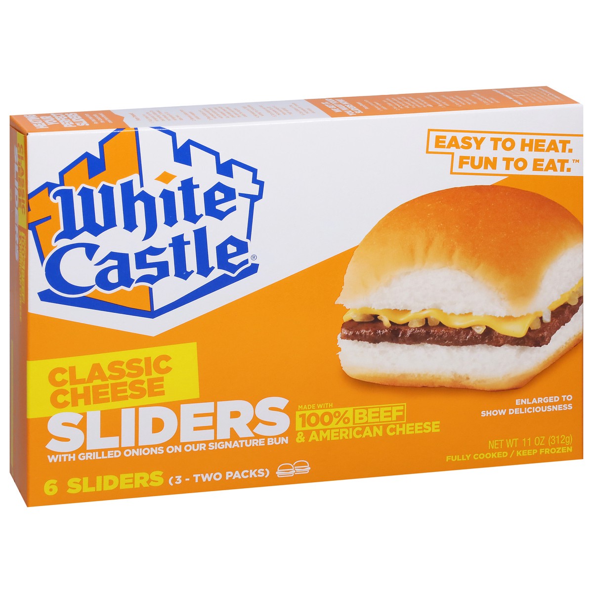 slide 4 of 9, White Castle Classic Cheese Sliders 3 - 2 Packs, 3 ct