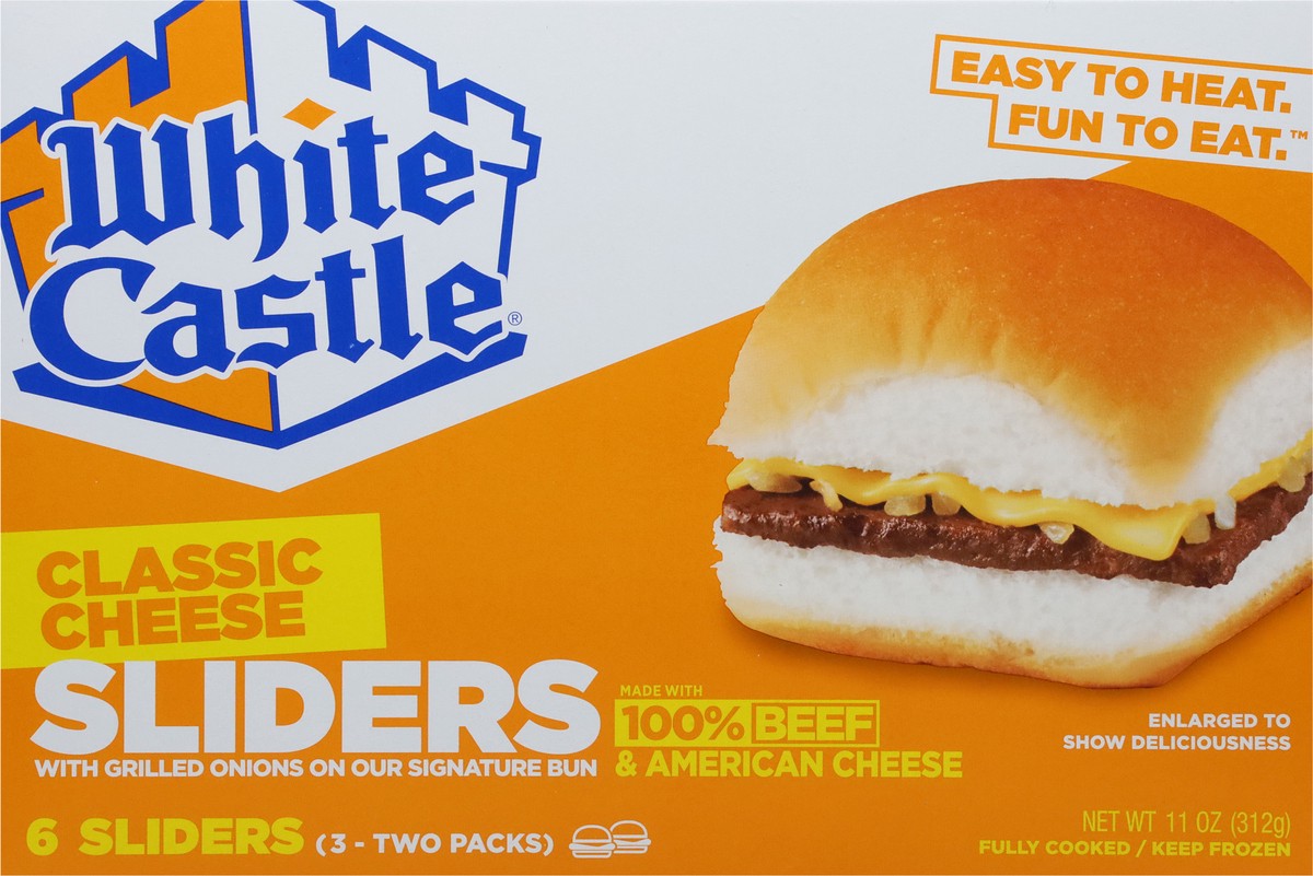 slide 6 of 9, White Castle Classic Cheese Sliders 3 - 2 Packs, 3 ct