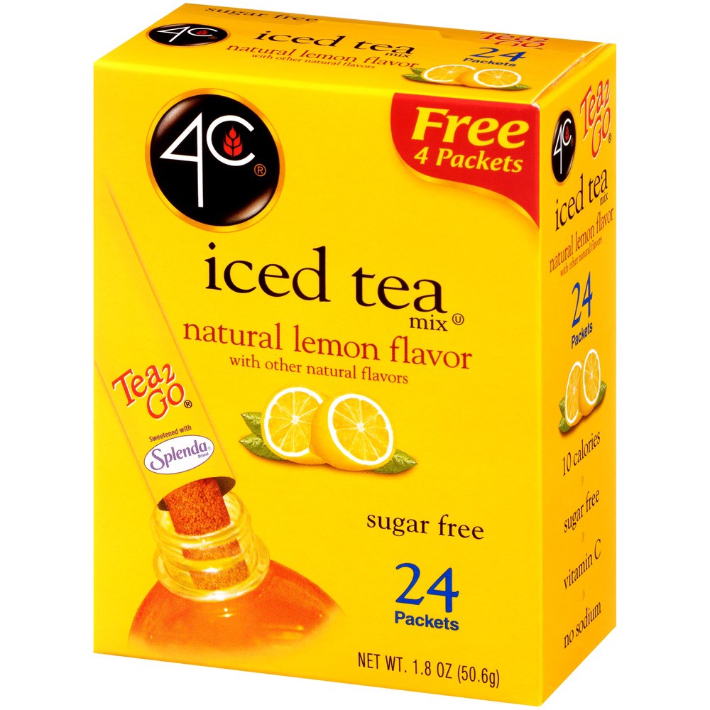 slide 3 of 8, 4C Lemon Iced Tea Mix, 24 ct