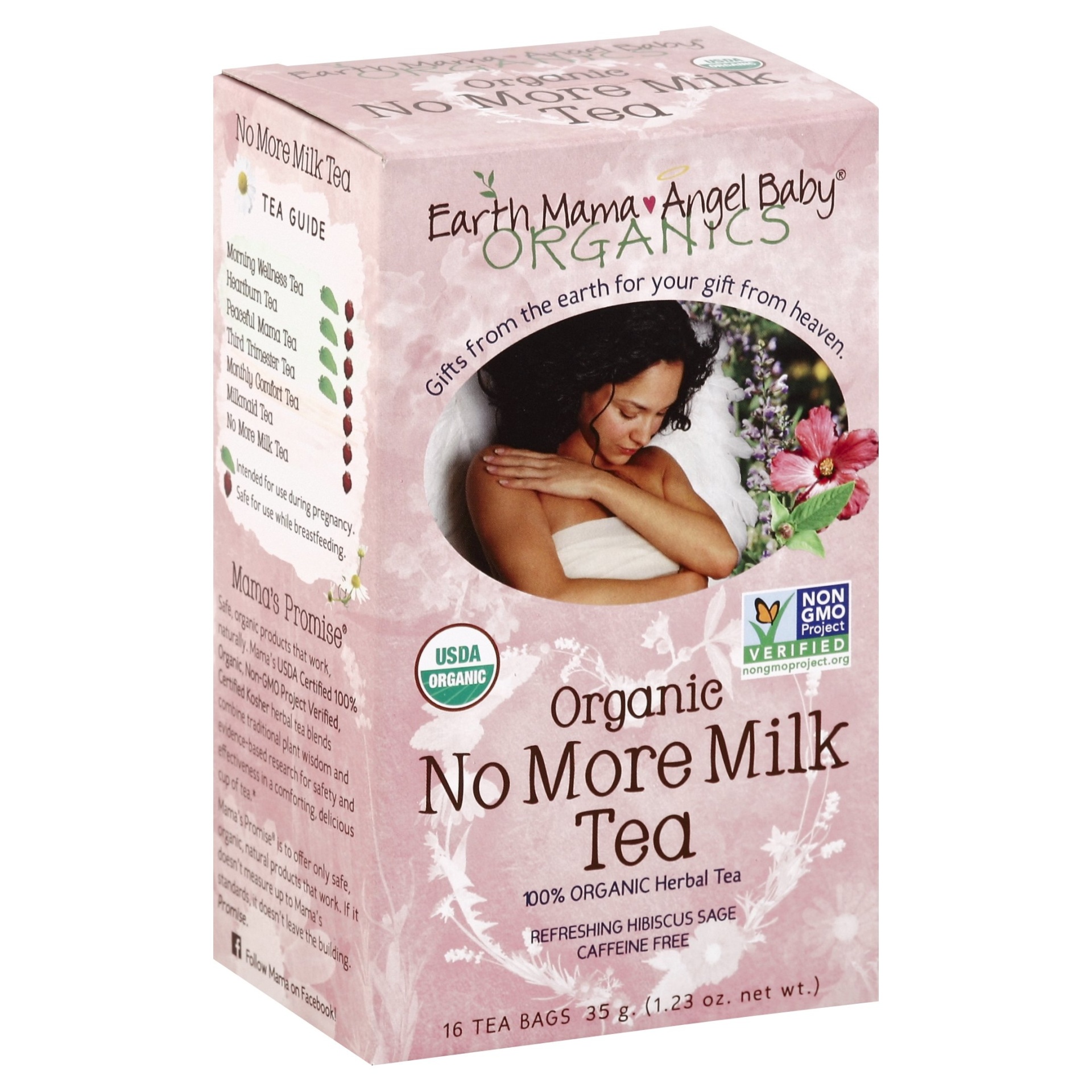 slide 1 of 1, Earth Mama Angel Baby Organic No More Milk Tea, 16 ct