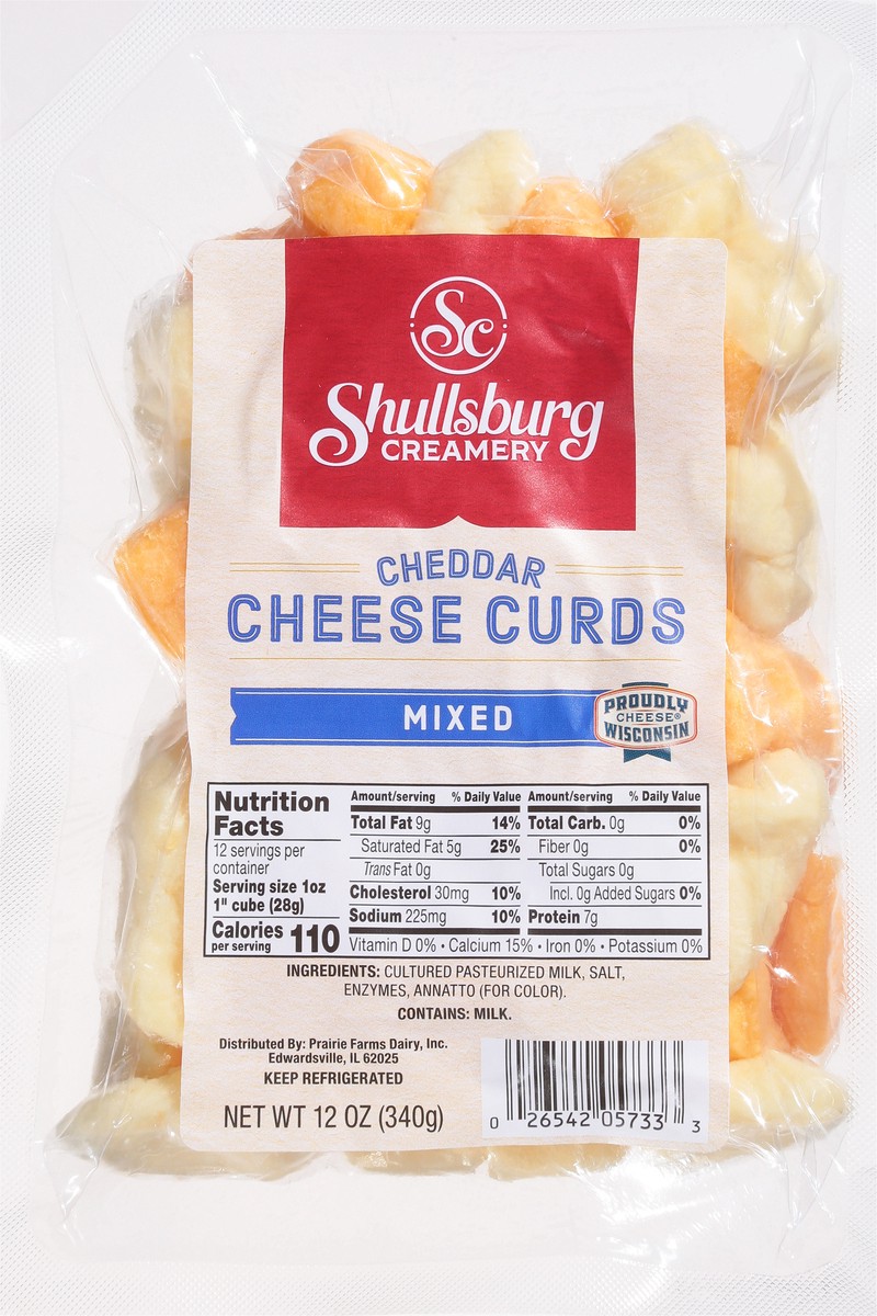 slide 7 of 14, Shullsburg Creamery Cheddar Mixed Cheese Curds 12 oz, 12 oz