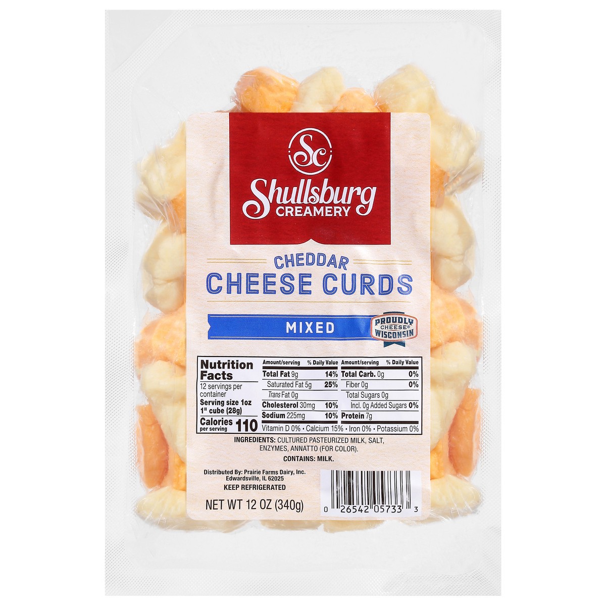 slide 1 of 14, Shullsburg Creamery Cheddar Mixed Cheese Curds 12 oz, 12 oz