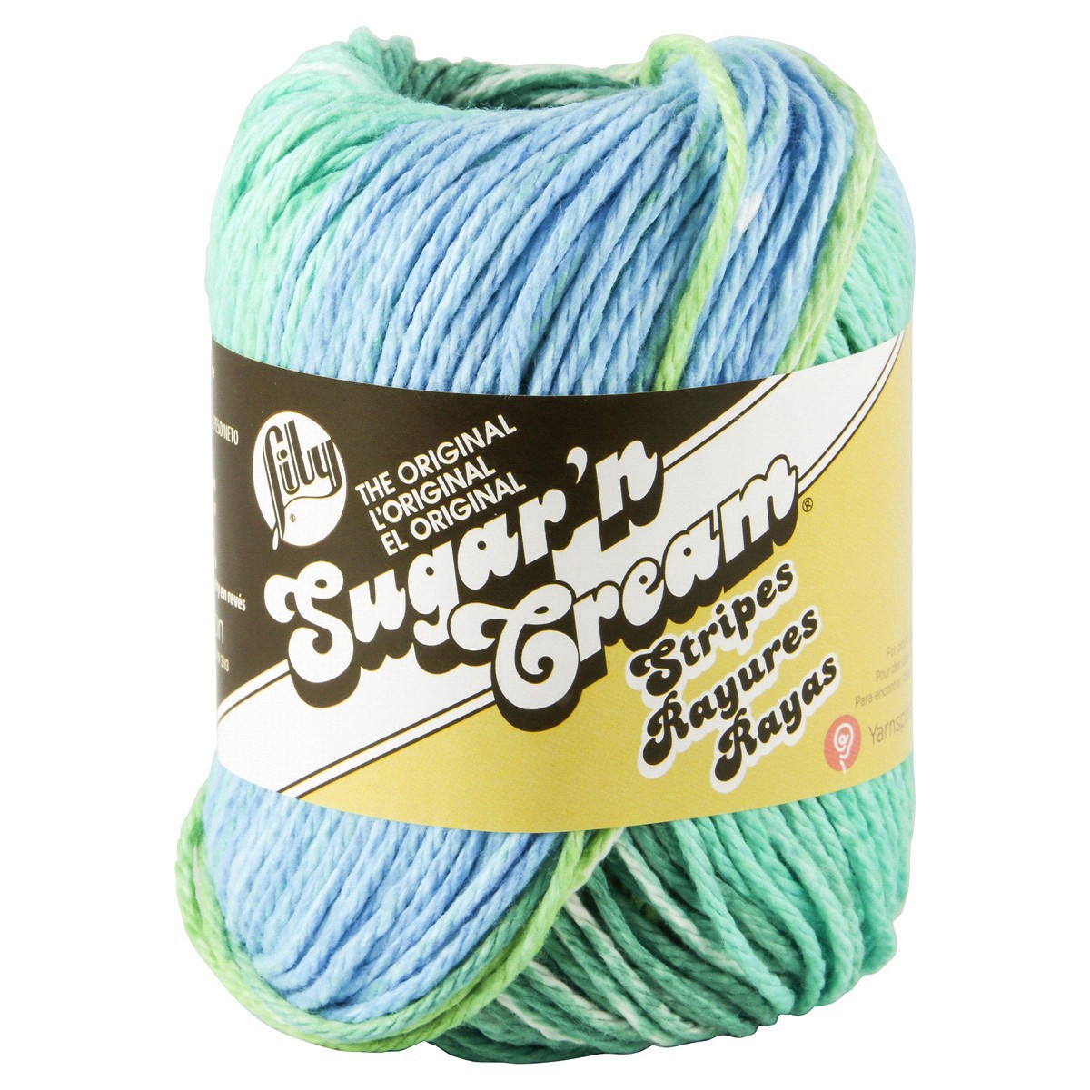 slide 1 of 9, Lily Sugar 'n Cream Stripes Yarn - Country Stripes, 1 ct