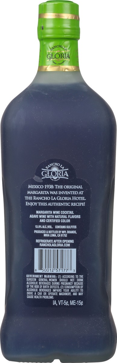 slide 10 of 11, Rancho La Gloria Blueberry Margarita 1.5 l Bottle, 1.50 liter