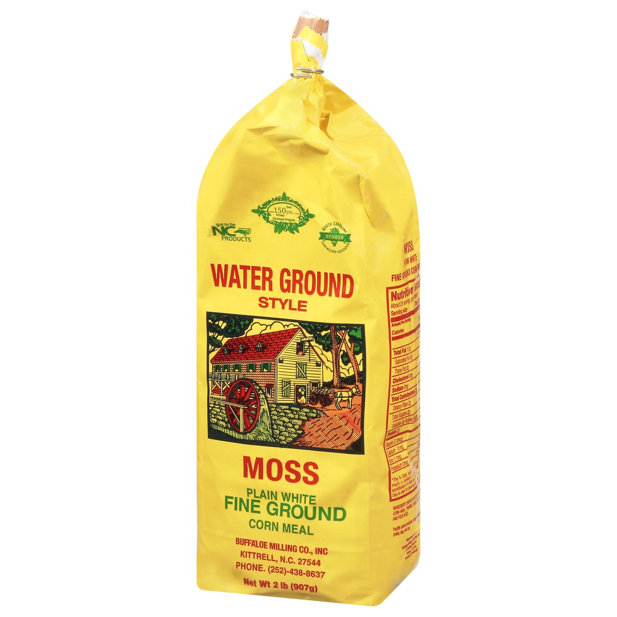 slide 4 of 11, Moss' Corn Meal, Moss Plain White, Fine Ground, 2 lb