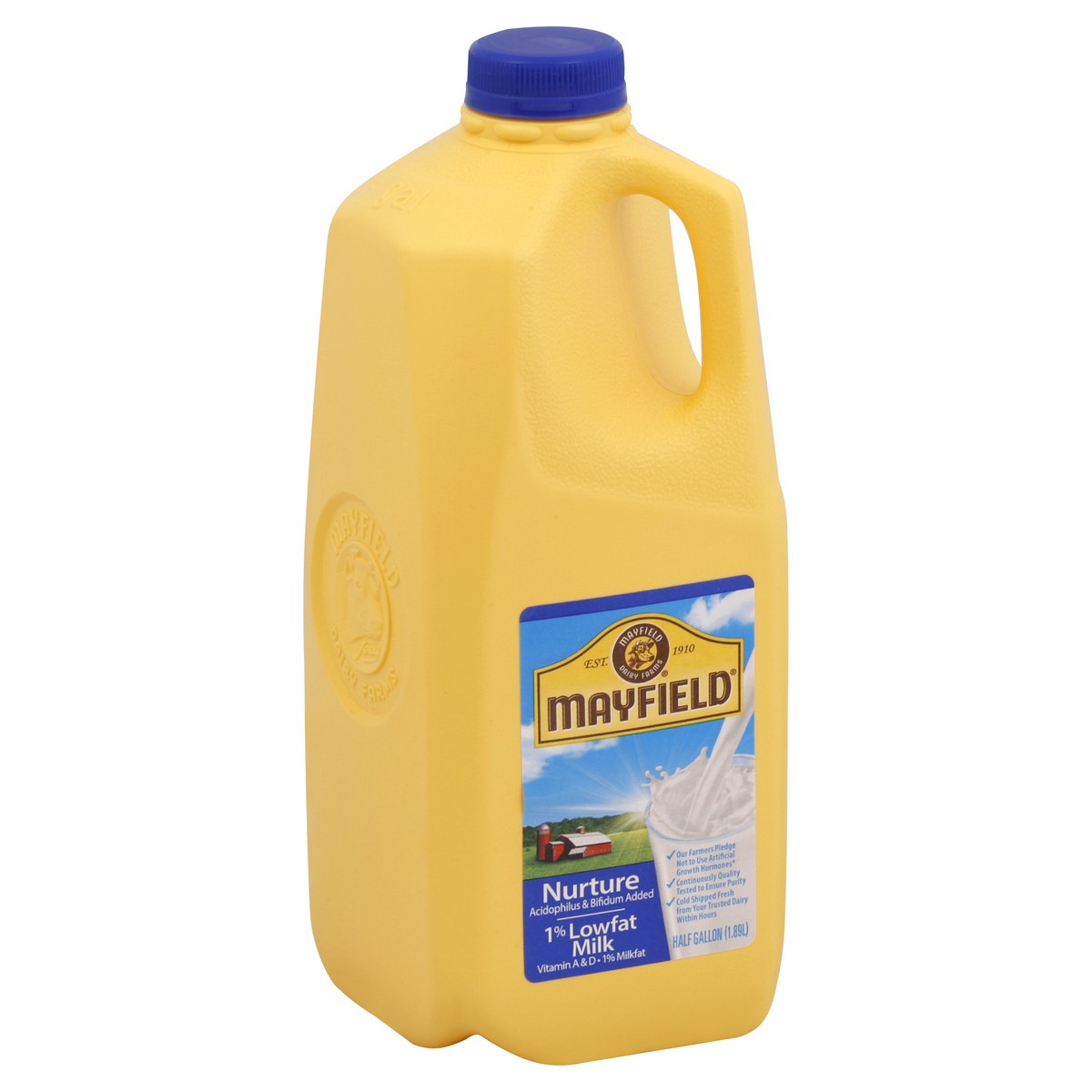 slide 2 of 5, Mayfield 1% Milk with Vitamin A and D, Low Fat Milk Half Gallon - 1 Jug, 1/2 gal
