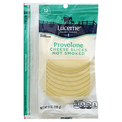 slide 1 of 1, Lucerne Dairy Farms Lucerne Cheese Slices Provolone, 8 oz