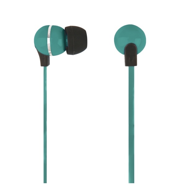 slide 1 of 1, Ativa Plastic Earbud Headphones With Flat Cable, Green, 1 ct