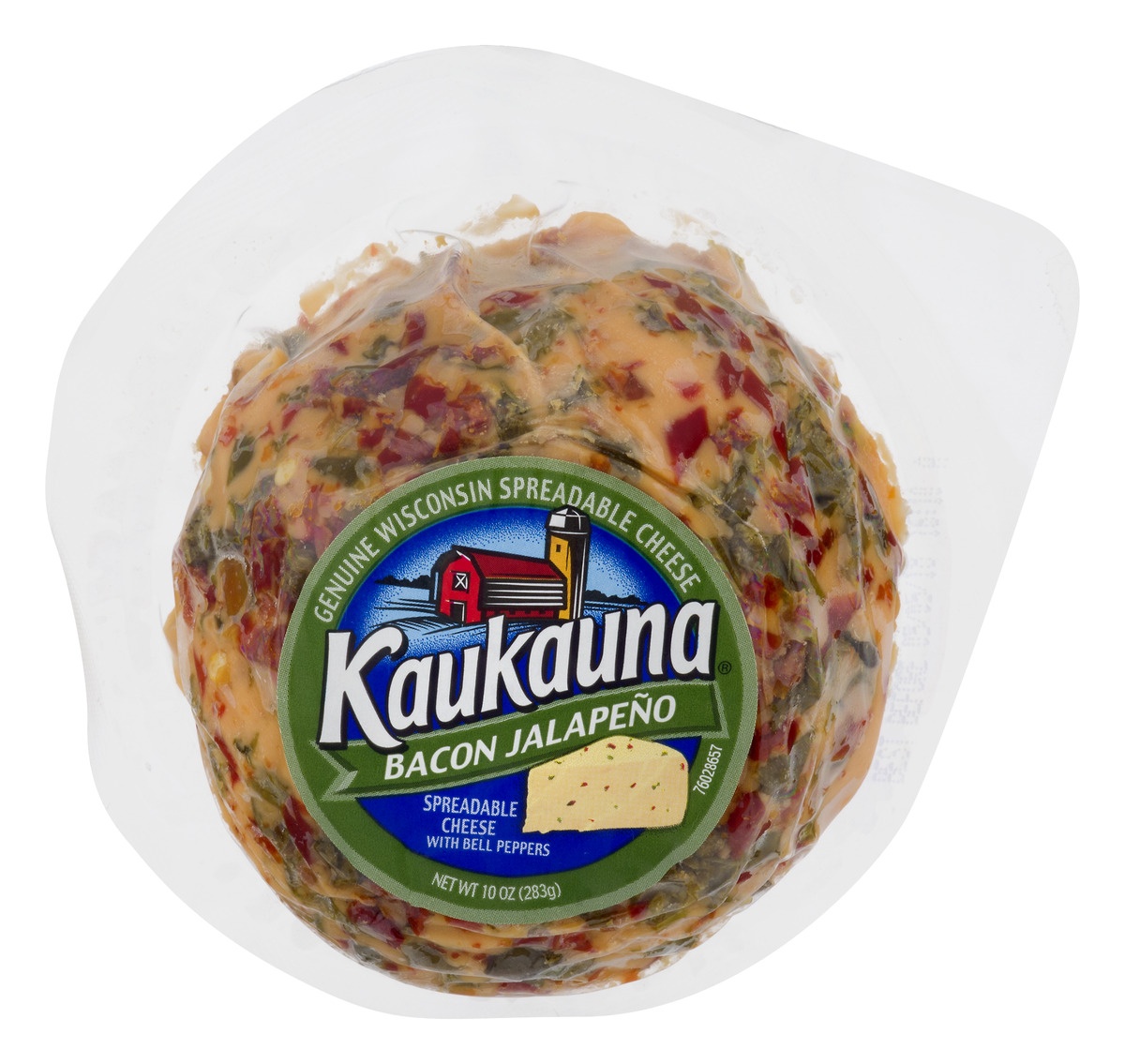 slide 1 of 6, Kaukauna Bacon Jalapeno Spreadable Cheese Ball, 10 oz