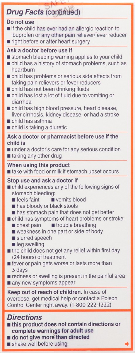 slide 5 of 9, Motrin Children's Motrin Pain Reliever/Fever Reducer Liquid - Ibuprofen (NSAID) - Grape - 4 fl oz, 4 fl oz