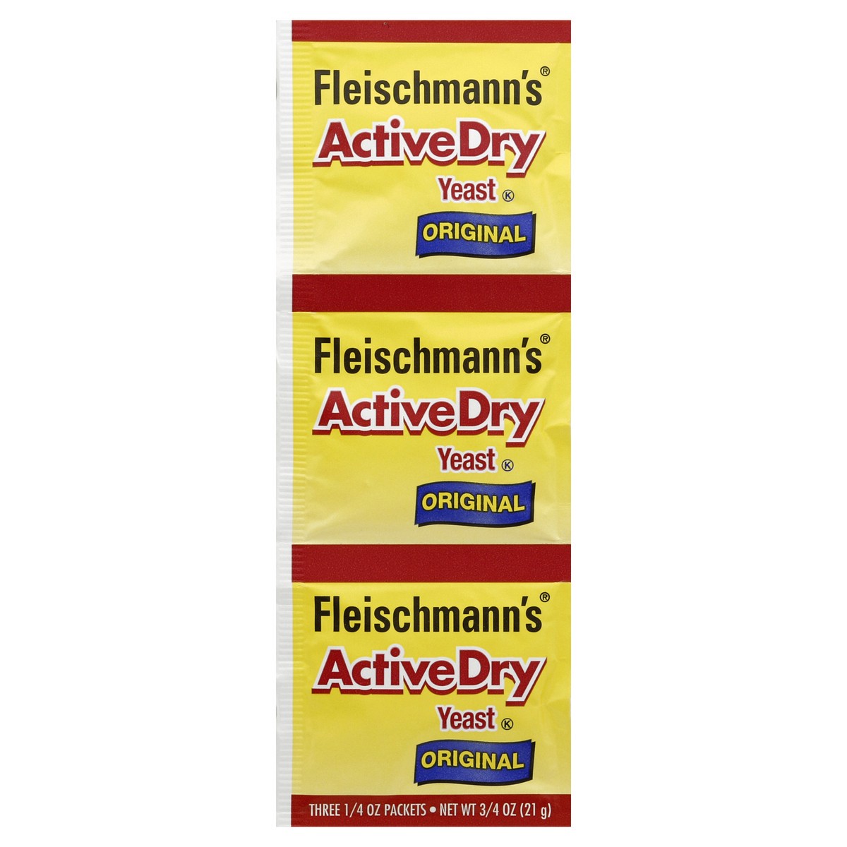 slide 6 of 8, Fleischmann's ActiveDry Original Yeast 3-0.25 oz. Packets, 3 ct