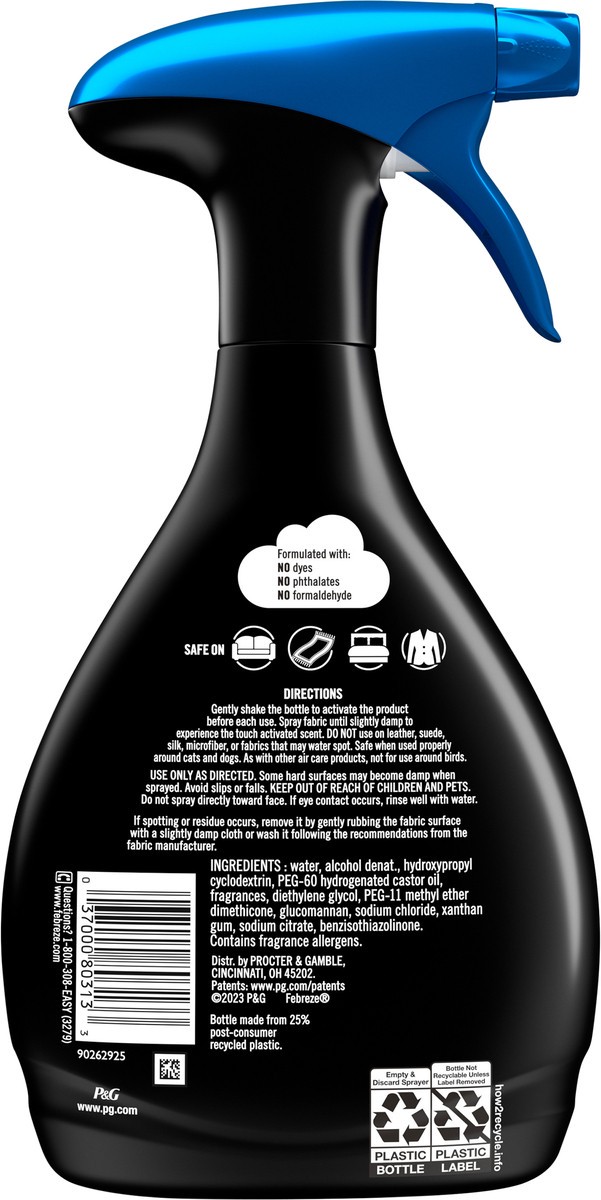 Febreze Unstopables Touch Fabric Spray and Odor Fighter, Breeze, 27 oz 