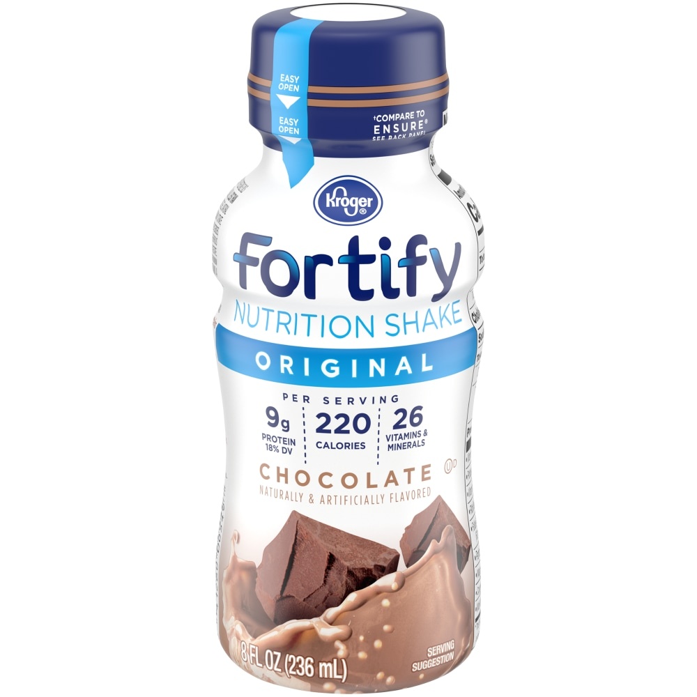 slide 1 of 1, Kroger Fortify Chocolate Nutrition Shake, 8 fl oz