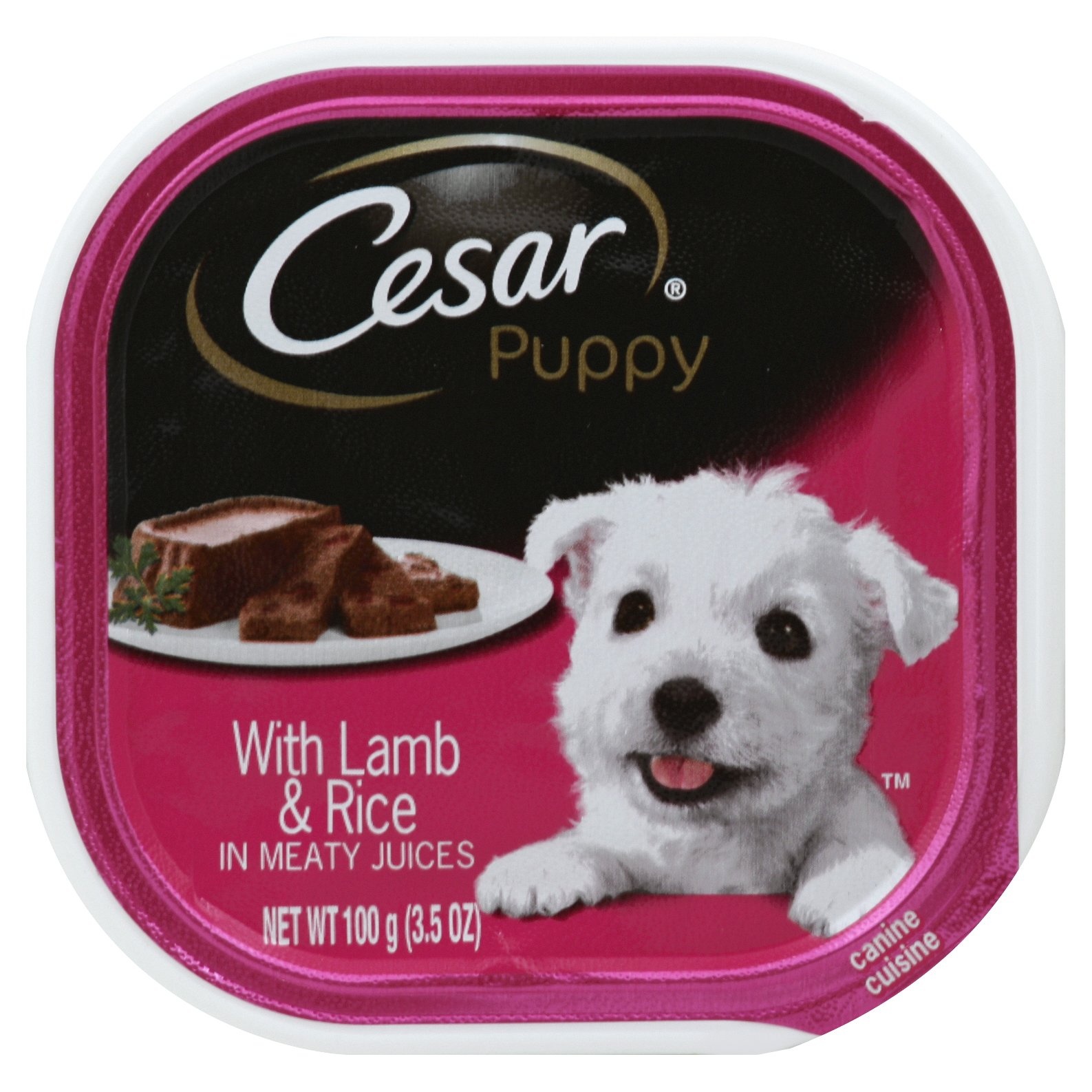 slide 1 of 1, Cesar Canine Cuisine Puppy With Lamb and Rice Puppy Food Tray, 3.5 oz