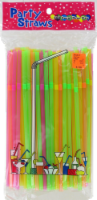 slide 1 of 1, Allion Neon Party Straws, 100 ct