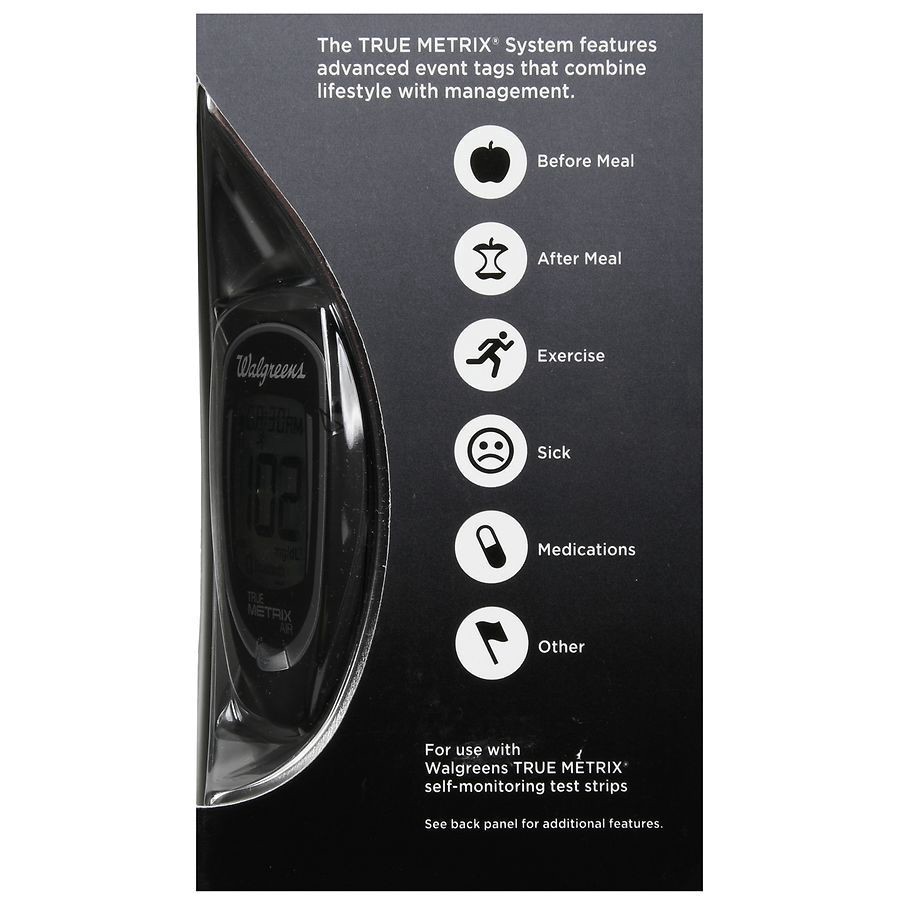 slide 2 of 5, Walgreens TrueMetrix Bluetooth Blood Glucose Meter, 1 ct
