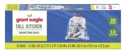 GE Trash Bags Clear 13 gal 20 ct