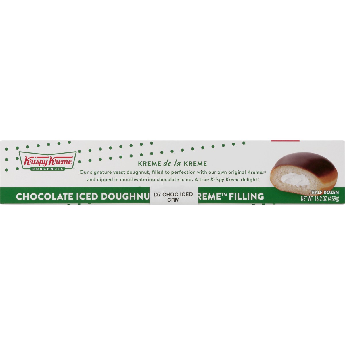 slide 8 of 13, Krispy Kreme Fudge Filled 6Ct Iced Creme Donut, 17.05 oz