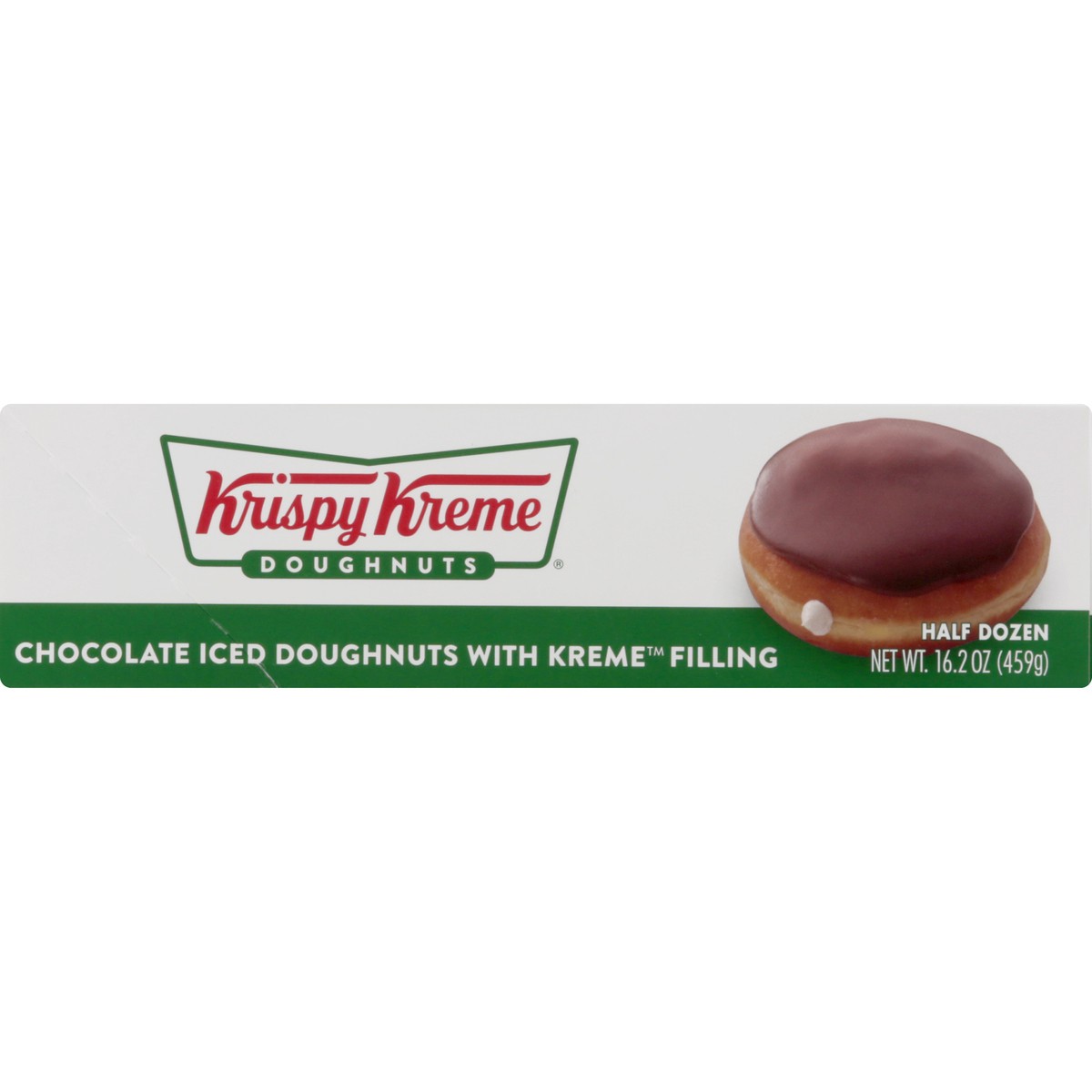 slide 6 of 13, Krispy Kreme Fudge Filled 6Ct Iced Creme Donut, 17.05 oz