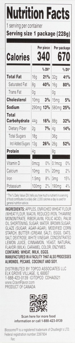 slide 8 of 9, Crav'n Flavor Apple Crumble Blossoms 2 ea, 