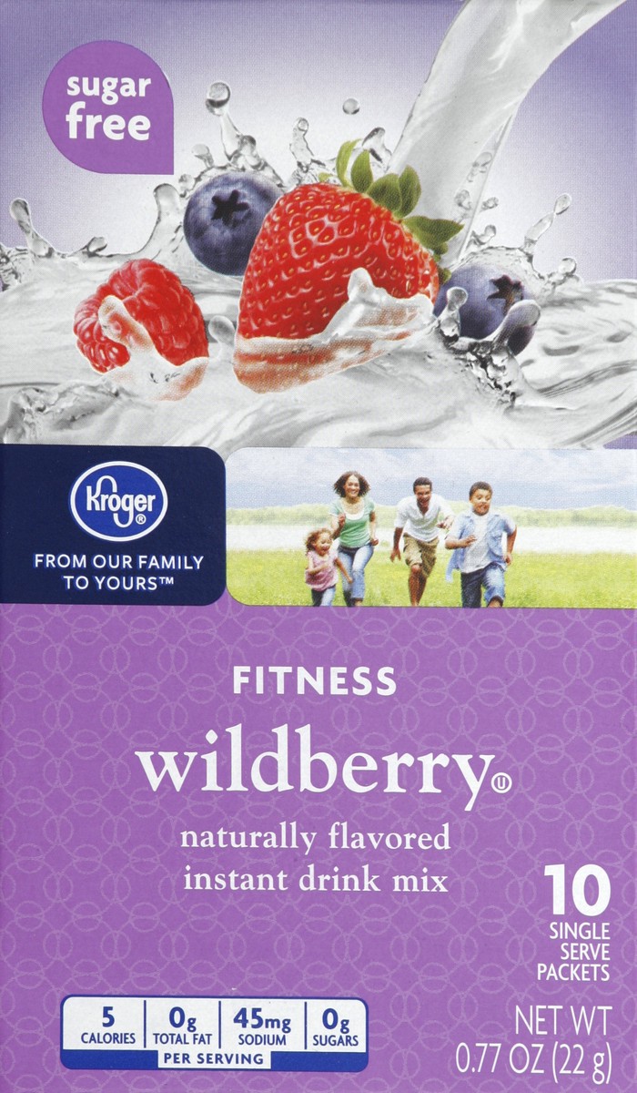 slide 4 of 4, Kroger Fitness Drink Mix - Wildberry, 10 ct; 0.077 oz