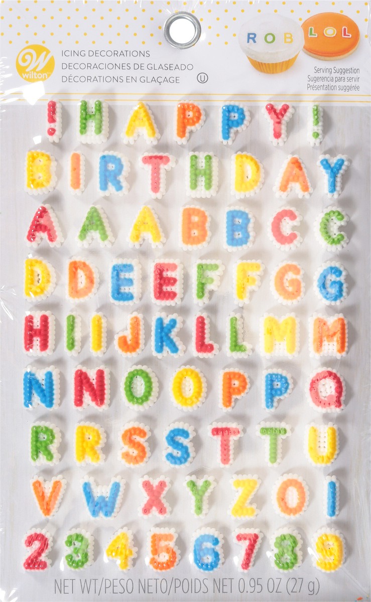 slide 2 of 9, Wilton Industries Inc Wilton Icing Decorations Letters Numbers, 0.95 oz