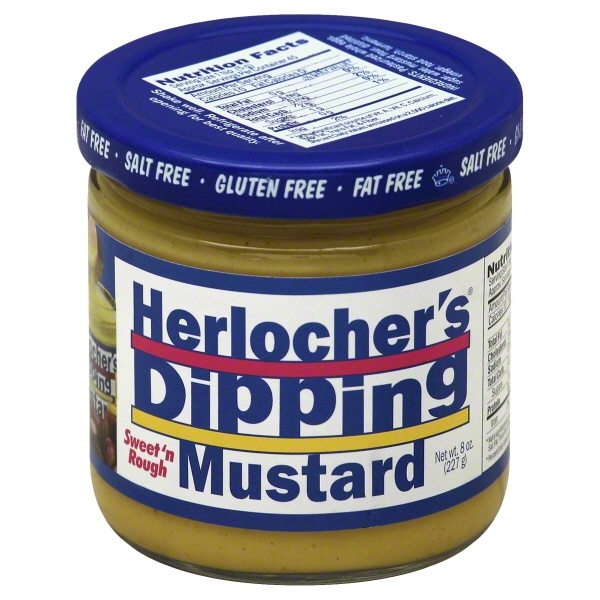slide 1 of 1, Herlocher's Dipping Mustard, 8 oz